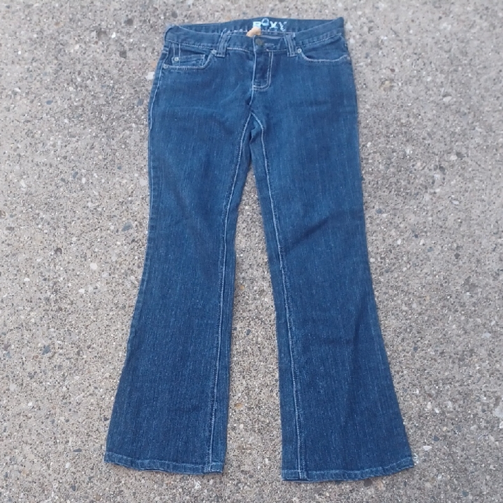 Roxy Women's Dark Blue Flare Jeans size 1